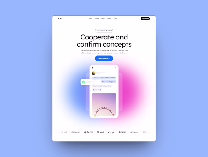 FLEX -SaaS Landing Page