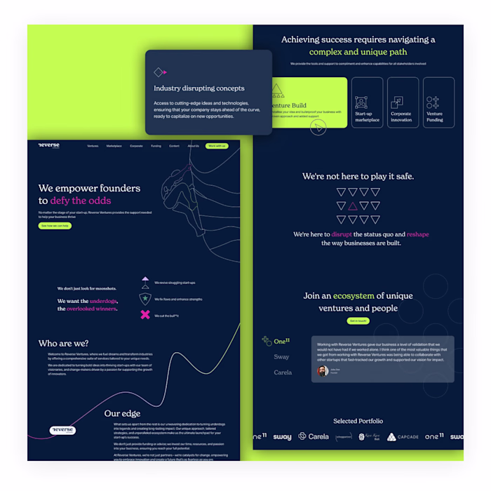 Web design and Webflow development for a startup