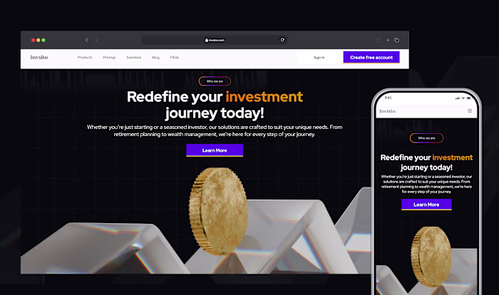 Fintech Landing Page: Portfolio Investment Platform