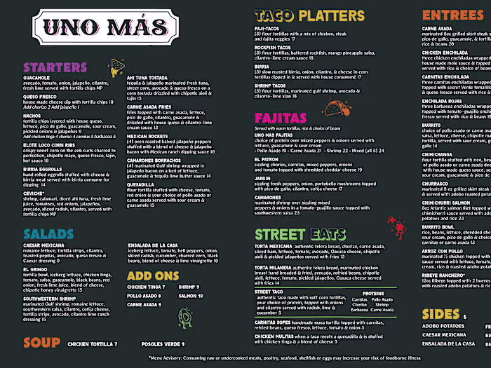 Mexican Restaurant Menu Design