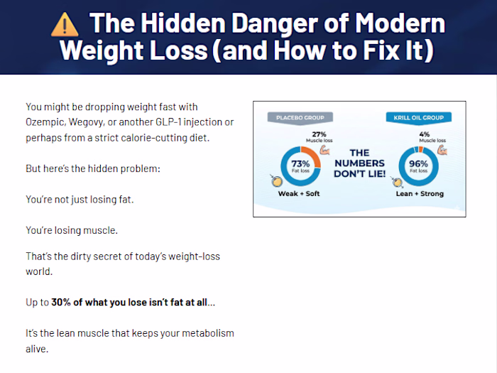 Krill Oil Sales Page Design