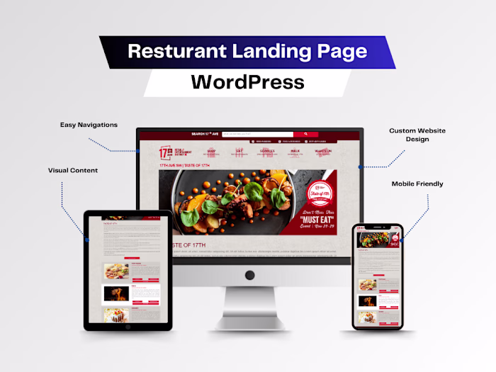 Restaurant Responsive Landing Page Elementor