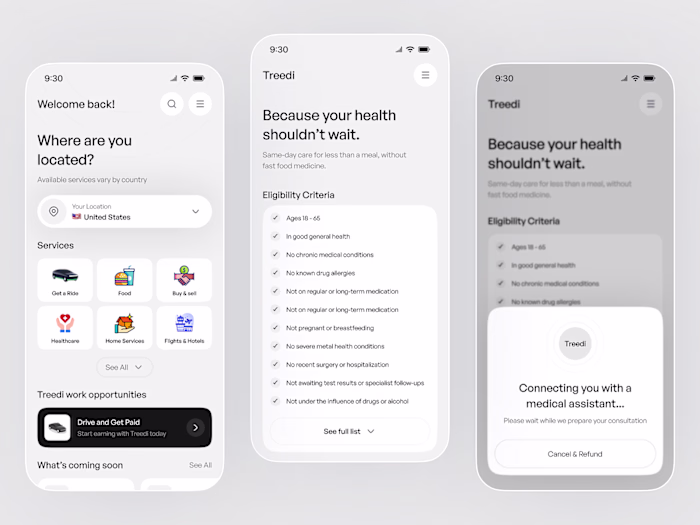 Real-Time Healthcare App UI/UX Design