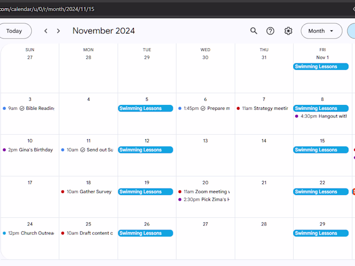 Optimized Google Calendar for Enhanced Task Management