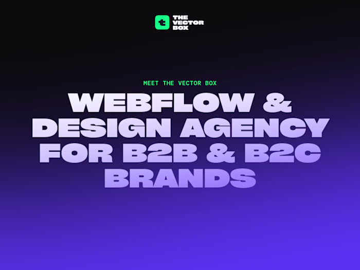 #1 Webflow & Design Agency for B2B & B2C Brands 