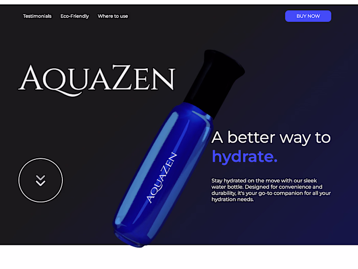 AquaZen’s premium water bottles