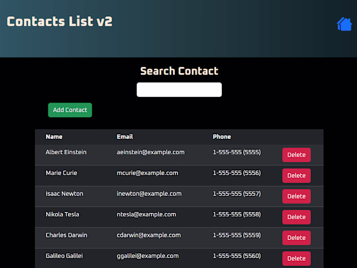 Contact List v2