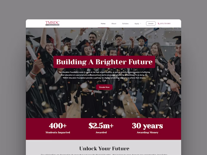 TMSDC Education Foundation Website Design