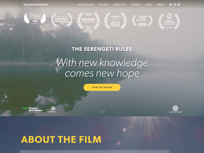 The Serengeti Rules
(Logline) “Exploring some