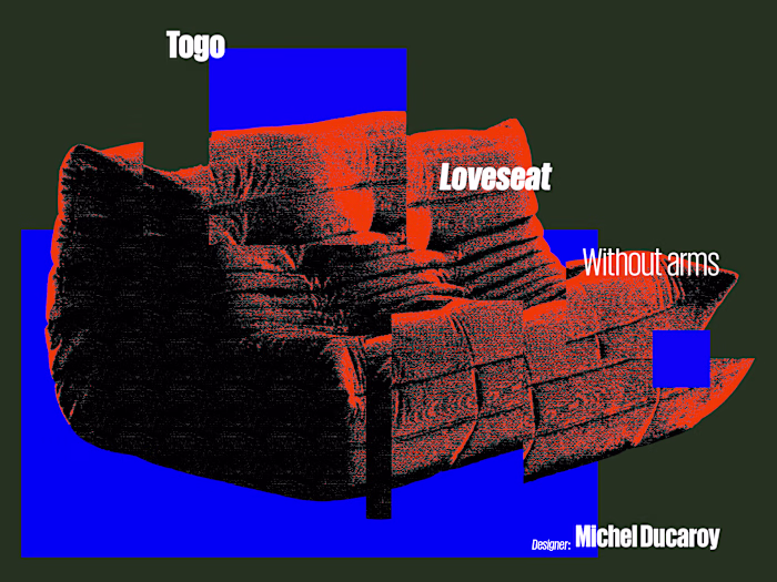 Togo Loveseat Mockup Poster