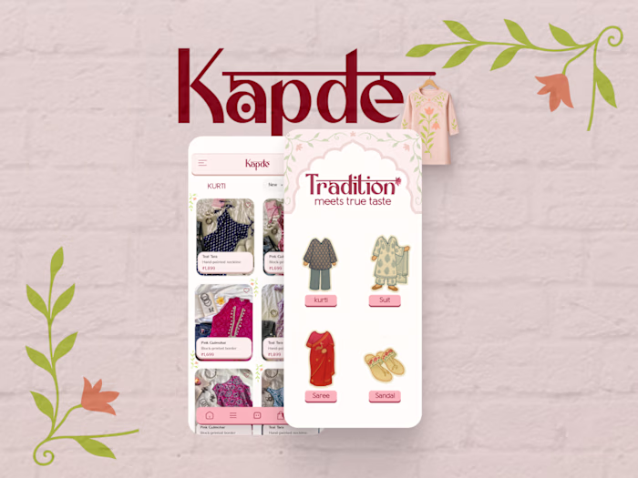 Kapde: UI/UX Design for Ethnic Wear App
