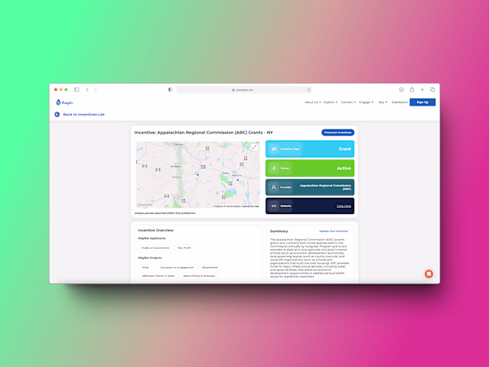 Online Platform for Nature-Based Stormwater Solutions