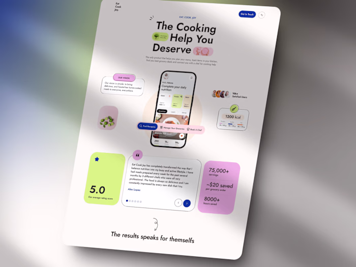 Eat. Cook. Joy Framer Development