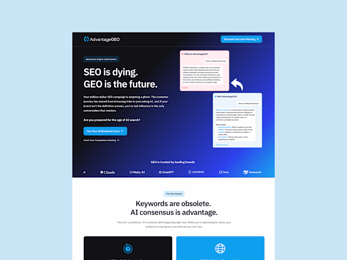 AdvantageGEO Framer Design and Development Project