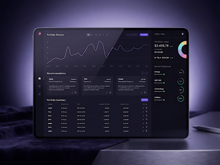 SaaS Fintech Dashboard Design