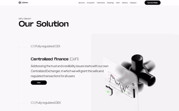 Interactive Fintech landing page