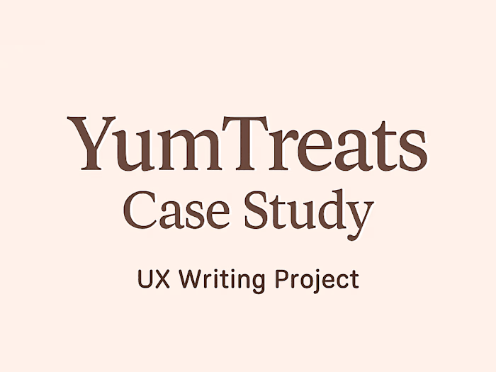 YumTreats – UX Microcopy for Error Messaging