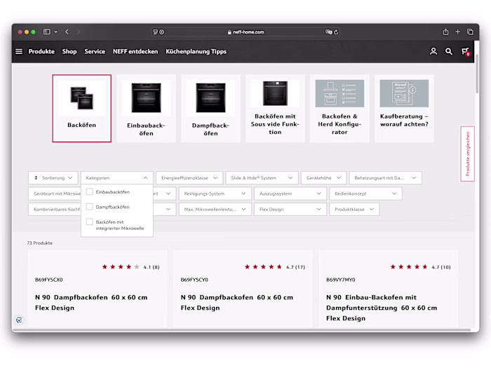 Neff Product Category (Filter)