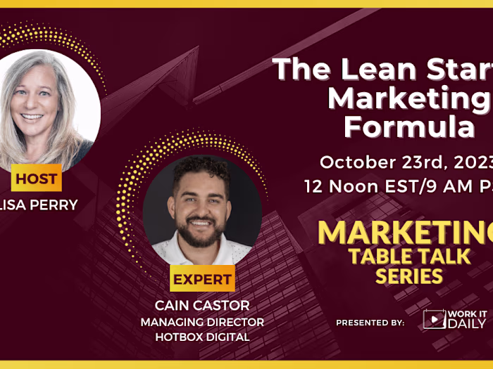 The Lean Startup Marketing Formula Livestream Event