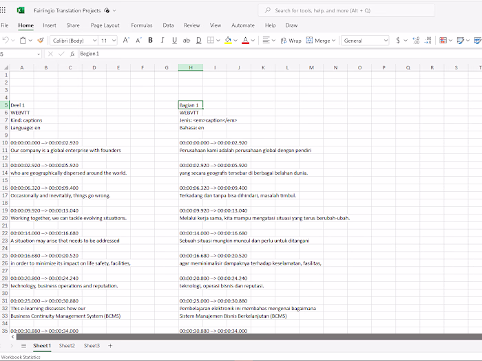 Fairlingio Translation Projects