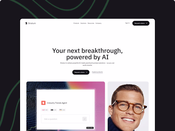UX/UI Design and No-Code Build for Stratum AI