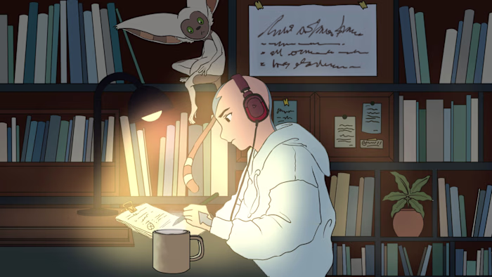 Animated Lofi Art for Social Media Engagement