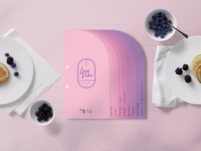 Love Vibe Cafe | MENU RE-DESIGN