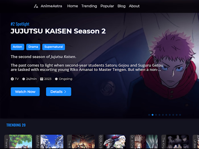 Anime Website - Anime Astra