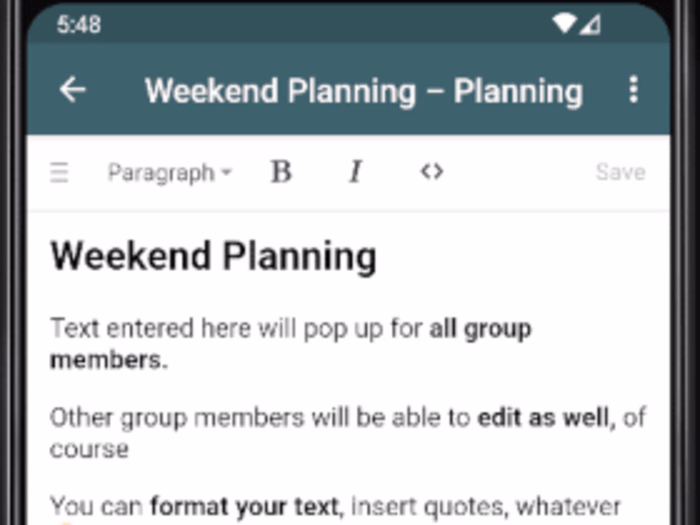 Collaborative P2P editor