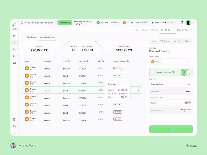 Self-Custody Trading Product Design System