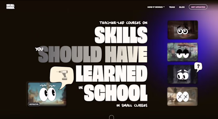 Skillshack / edtech marketplace landing