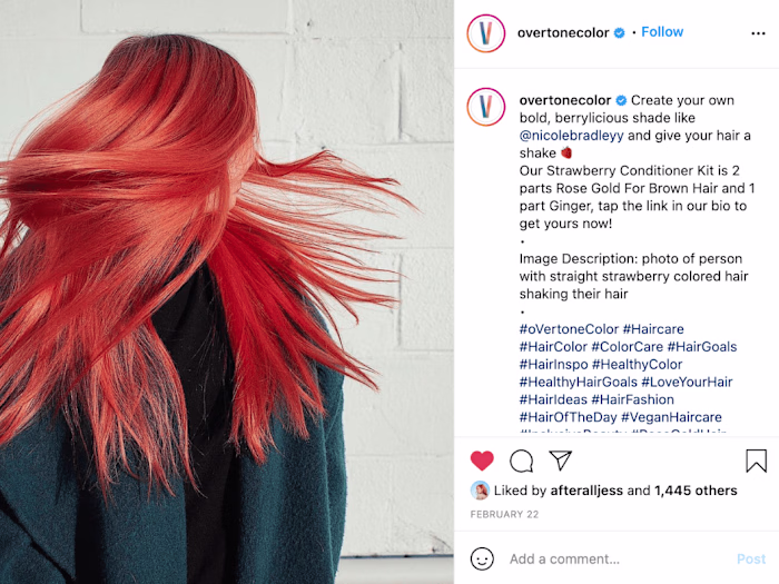 Overtone Haircare Jr. Copywriter