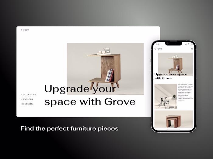 GROVE FURNITURE - E-commerce Website Design