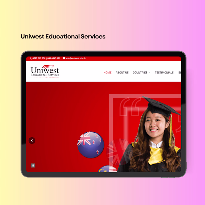 WordPress Website |  Uniwest Educational Services  👨‍🎓