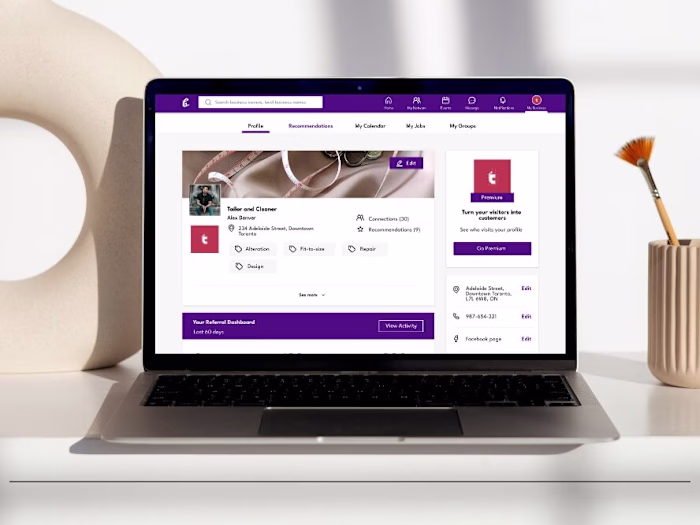 Bizconnect - Web app design