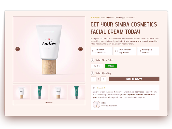 Designed this product page concept