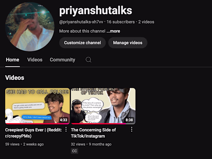 YouTube Videos and Shorts/Reels