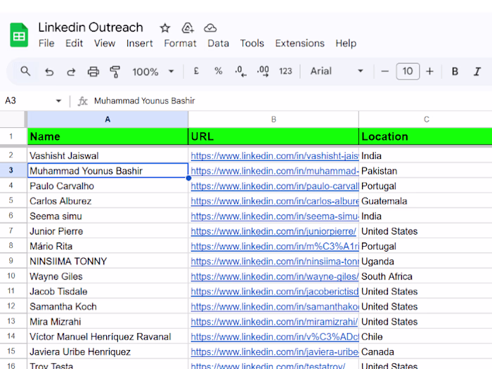 📌 LinkedIn Outreach – Targeted Engagement for Global Prospects
