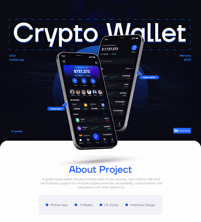 Crypto Wallet - App UI/UX Design