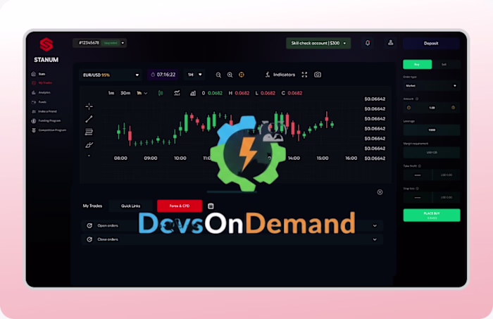 Here is a trading webapp
