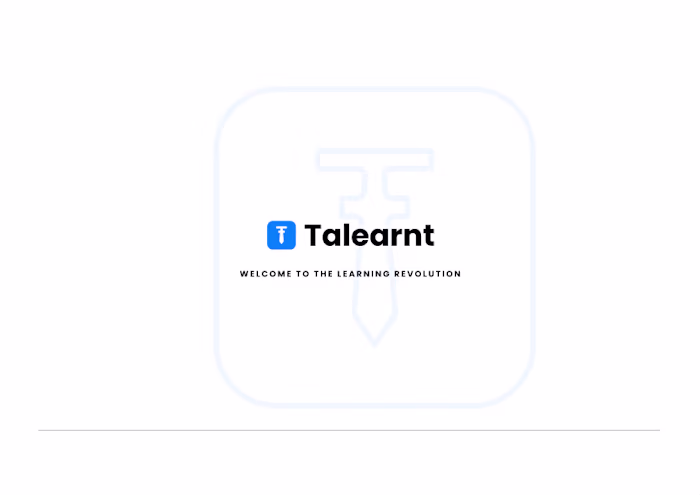 Talearnt web landing page ui prototype