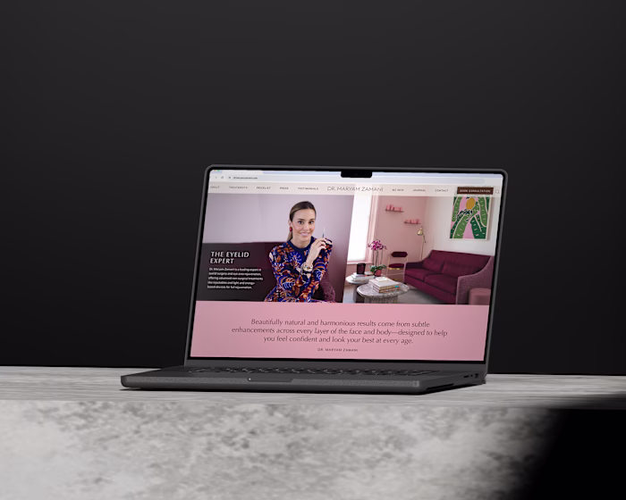 Luxury Medical Aesthetics Website for Dr. Maryam Zamani