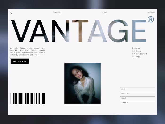 Website Design and Development for Vantage Studio