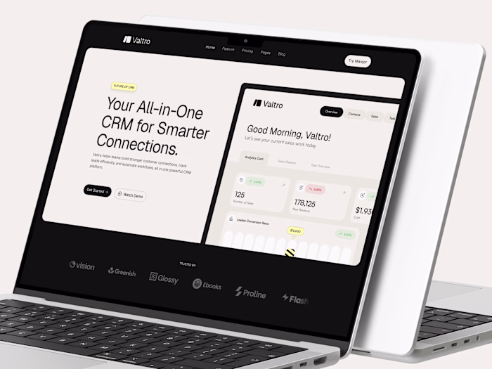 Vatro saas product marketing website.