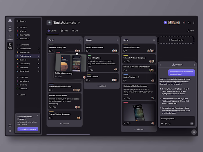 AI SaaS Dashboard
