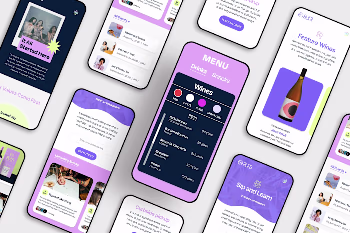 Aura Wine Bar Brand Identity + Strategy