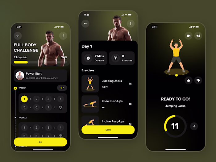 Fitness Challenge App - Workout Flow