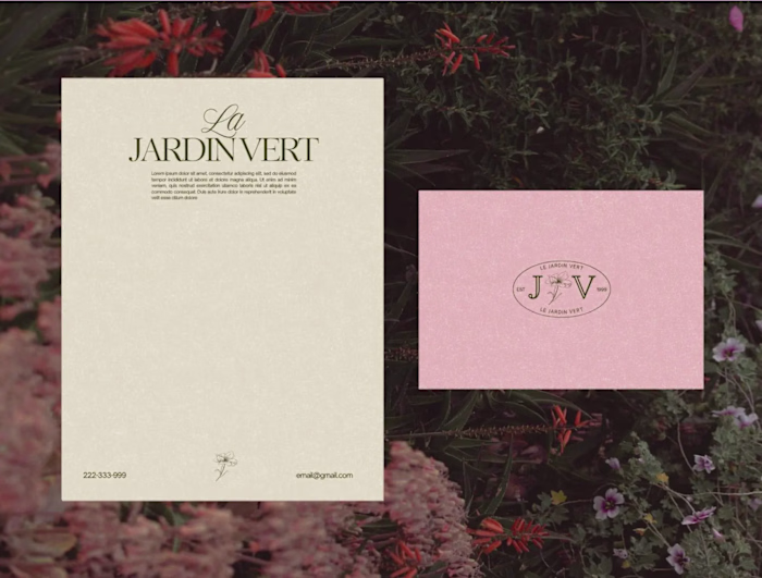 Parisian-Inspired Floral Atelier Logo Design