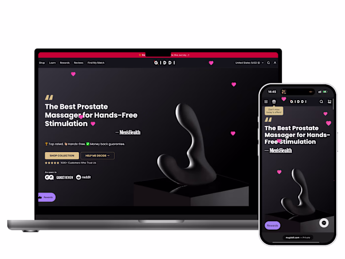 Marketing Page Development for Mygiddy