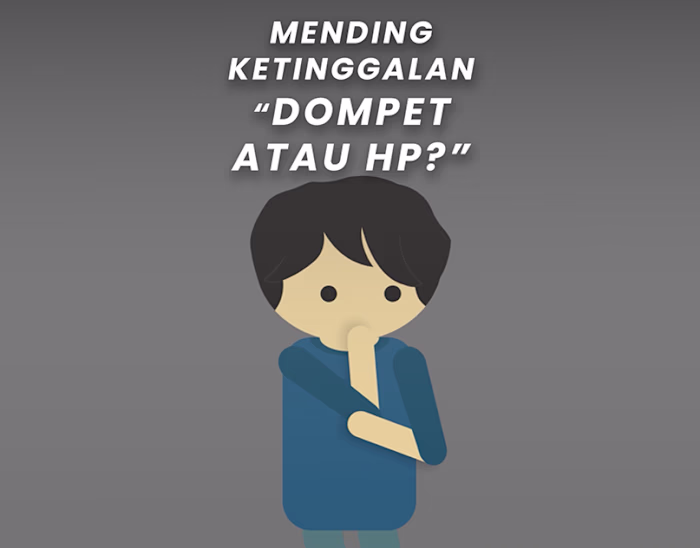 Mending Ketinggalan Dompet Atau Hp? (Vector Animation)